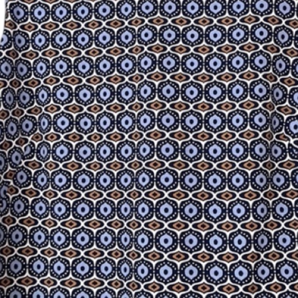 J. McLaughlin Devon Dress Blue White Brown Size XS - Picture 8 of 10